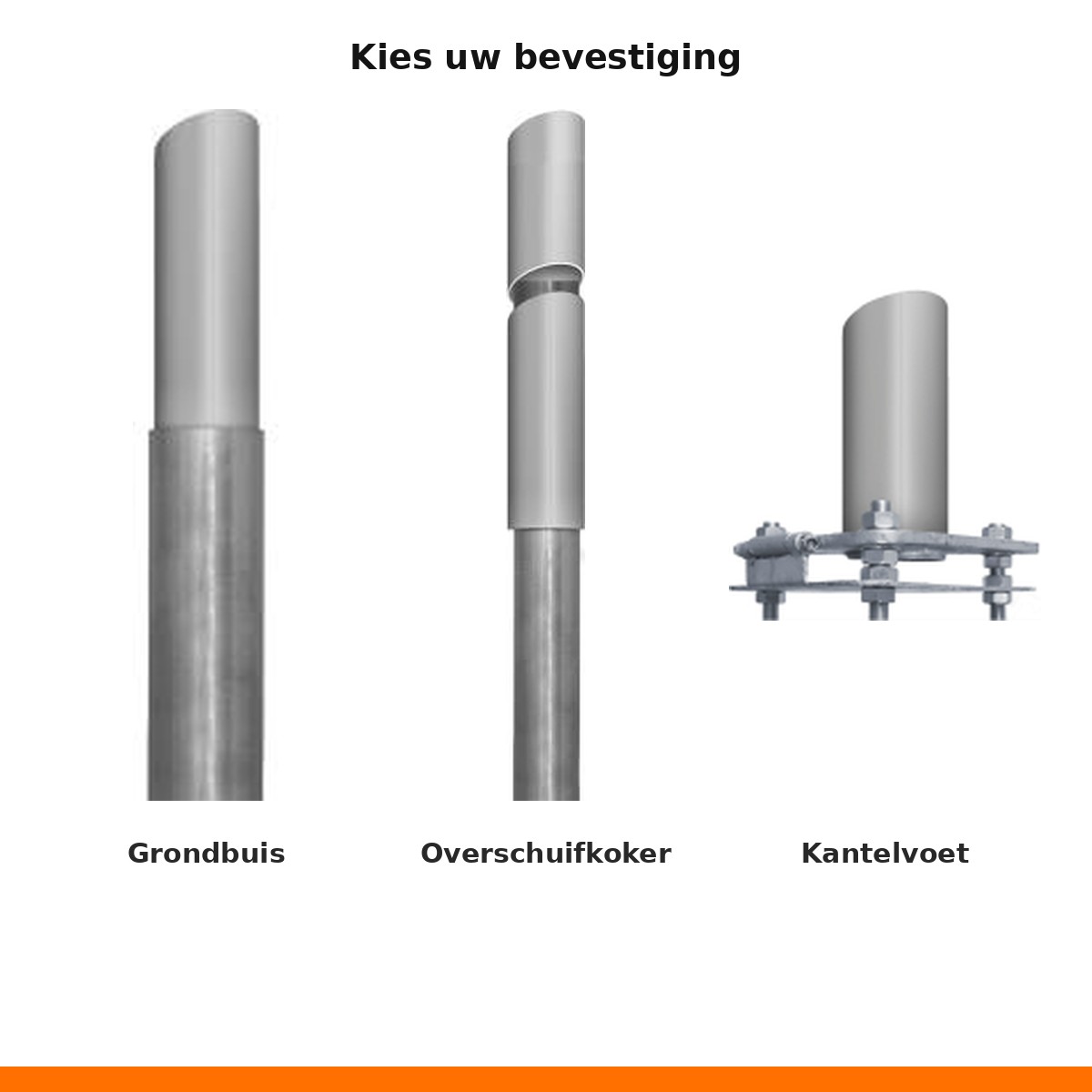 Vlaggenmast met kikker, oog en koord